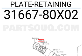 Nissan 3166780X02 PLATE-RETAINING