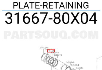 Nissan 3166780X04 PLATE-RETAINING