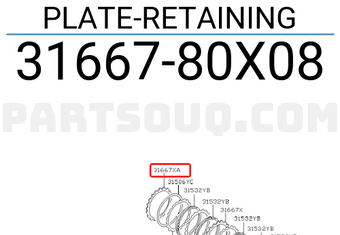 Nissan 3166780X08 PLATE-RETAINING