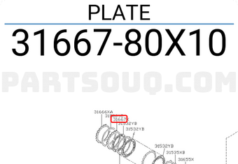 Nissan 3166780X10 PLATE