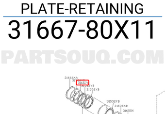 Nissan 3166780X11 PLATE-RETAINING