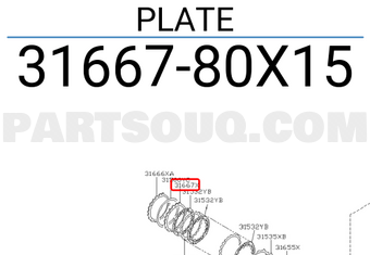 Nissan 3166780X15 PLATE
