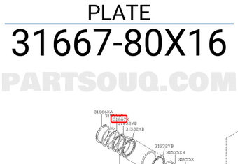 Nissan 3166780X16 PLATE