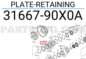 Nissan 3166790X0A PLATE-RETAINING