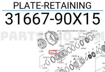 Nissan 3166790X15 PLATE-RETAINING