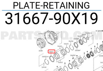Nissan 3166790X19 PLATE-RETAINING