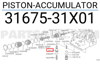 Nissan 3167531X01 PISTON-ACCUMULATOR