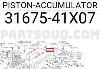 Nissan 3167541X07 PISTON-ACCUMULATOR