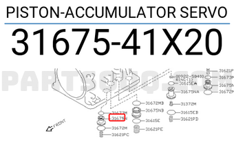 Nissan 3167541X20 PISTON-ACCUMULATOR SERVO