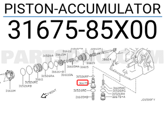 Nissan 3167585X00 PISTON-ACCUMULATOR