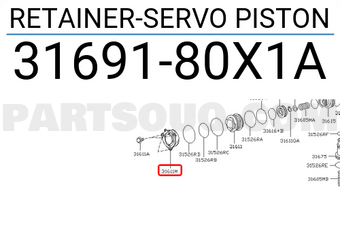 Nissan 3169180X1A RETAINER-SERVO PISTON