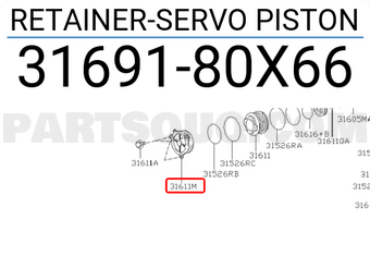 Nissan 3169180X66 RETAINER-SERVO PISTON