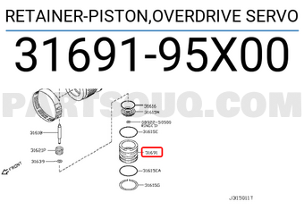 Nissan 3169195X00 RETAINER-PISTON,OVERDRIVE SERVO