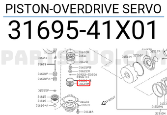 Nissan 3169541X01 PISTON-OVERDRIVE SERVO