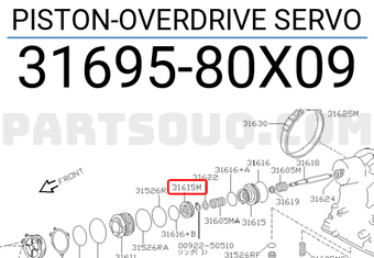 Nissan 3169580X09 PISTON-OVERDRIVE SERVO