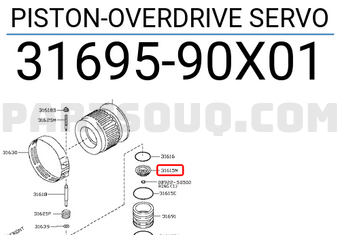 Nissan 3169590X01 PISTON-OVERDRIVE SERVO