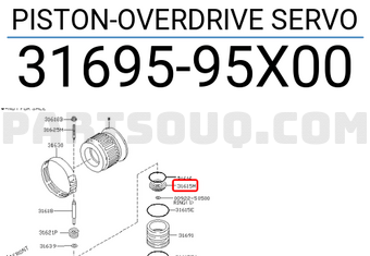 Nissan 3169595X00 PISTON-OVERDRIVE SERVO