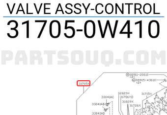 Nissan 317050W410 VALVE ASSY-CONTROL