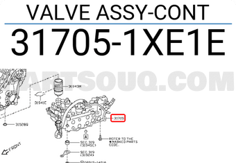 Nissan 317051XE1E VALVE ASSY-CONT