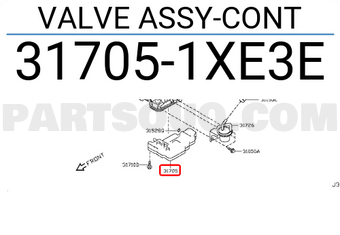Nissan 317051XE3E VALVE ASSY-CONT