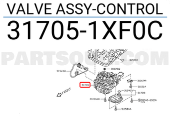 Nissan 317051XF0C VALVE ASSY-CONTROL