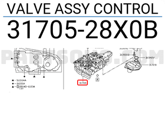 Nissan 3170528X0B VALVE ASSY CONTROL