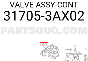 Nissan 317053AX02 VALVE ASSY-CONT