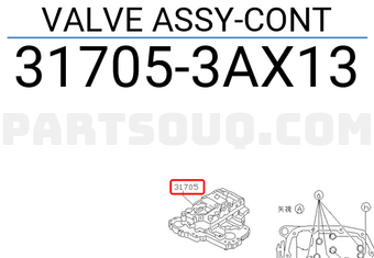 Nissan 317053AX13 VALVE ASSY-CONT