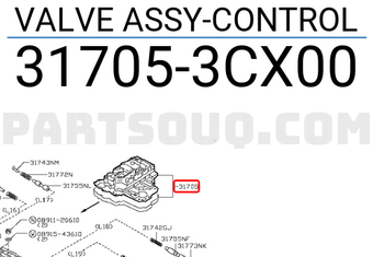 Nissan 317053CX00 VALVE ASSY-CONTROL