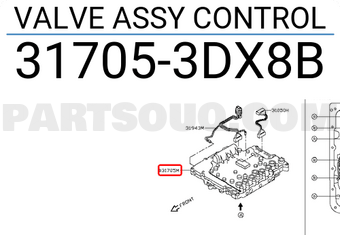 Nissan 317053DX8B VALVE ASSY CONTROL