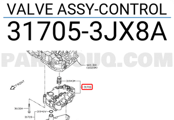 Nissan 317053JX8A VALVE ASSY-CONTROL