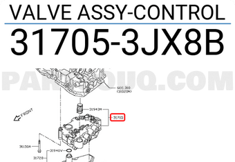 Nissan 317053JX8B VALVE ASSY-CONTROL