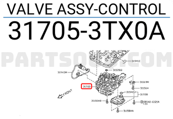 Nissan 317053TX0A VALVE ASSY-CONTROL