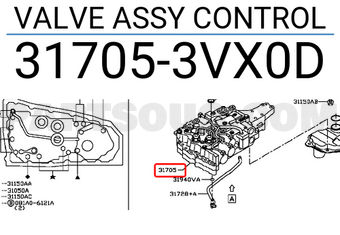 Nissan 317053VX0D VALVE ASSY CONTROL