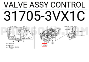 Nissan 317053VX1C VALVE ASSY CONTROL