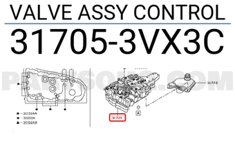 Nissan 317053VX3C VALVE ASSY CONTROL