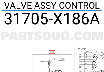Nissan 31705X186A VALVE ASSY-CONTROL