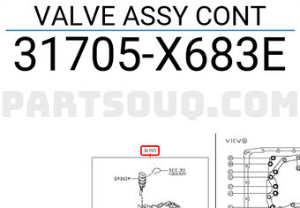 Nissan 31705X683E VALVE ASSY CONT