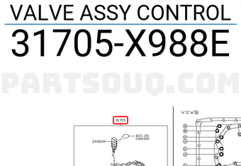 Nissan 31705X988E VALVE ASSY CONTROL