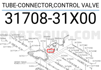 Nissan 3170831X00 TUBE-CONNECTOR,CONTROL VALVE