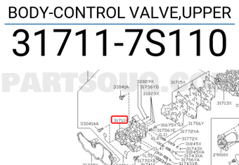 Nissan 317117S110 BODY-CONTROL VALVE,UPPER