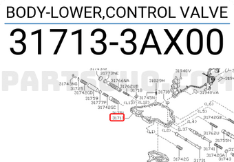 Nissan 317133AX00 BODY-LOWER,CONTROL VALVE