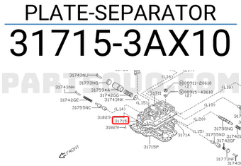 Nissan 317153AX10 PLATE-SEPARATOR