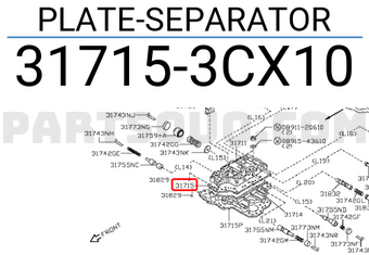 Nissan 317153CX10 PLATE-SEPARATOR