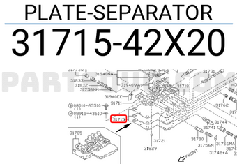 Nissan 3171542X20 PLATE-SEPARATOR