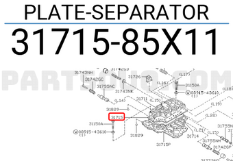 Nissan 3171585X11 PLATE-SEPARATOR