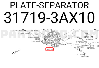 Nissan 317193AX10 PLATE-SEPARATOR