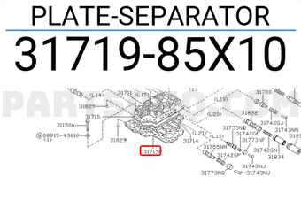Nissan 3171985X10 PLATE-SEPARATOR