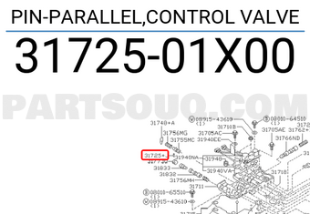 Nissan 3172501X00 PIN-PARALLEL,CONTROL VALVE