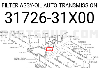 Nissan 3172631X00 FILTER ASSY-OIL,AUTO TRANSMISSION